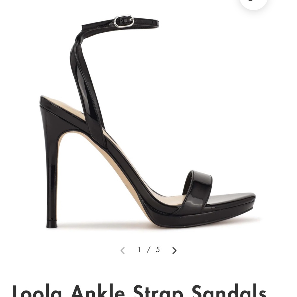 Nine West Black Ankle Strap Heels